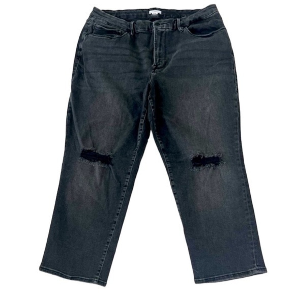 Good American High Rise Distressed Skinny Jeans